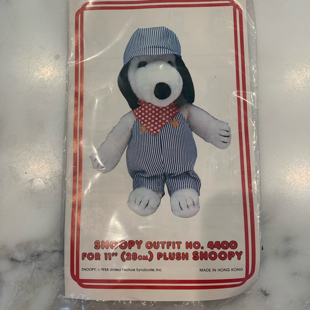 Vintage snoopy wardrobe train conductor outfit
